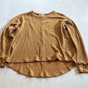 PST Los Angeles Orange Waffle long Sleeve Size Small